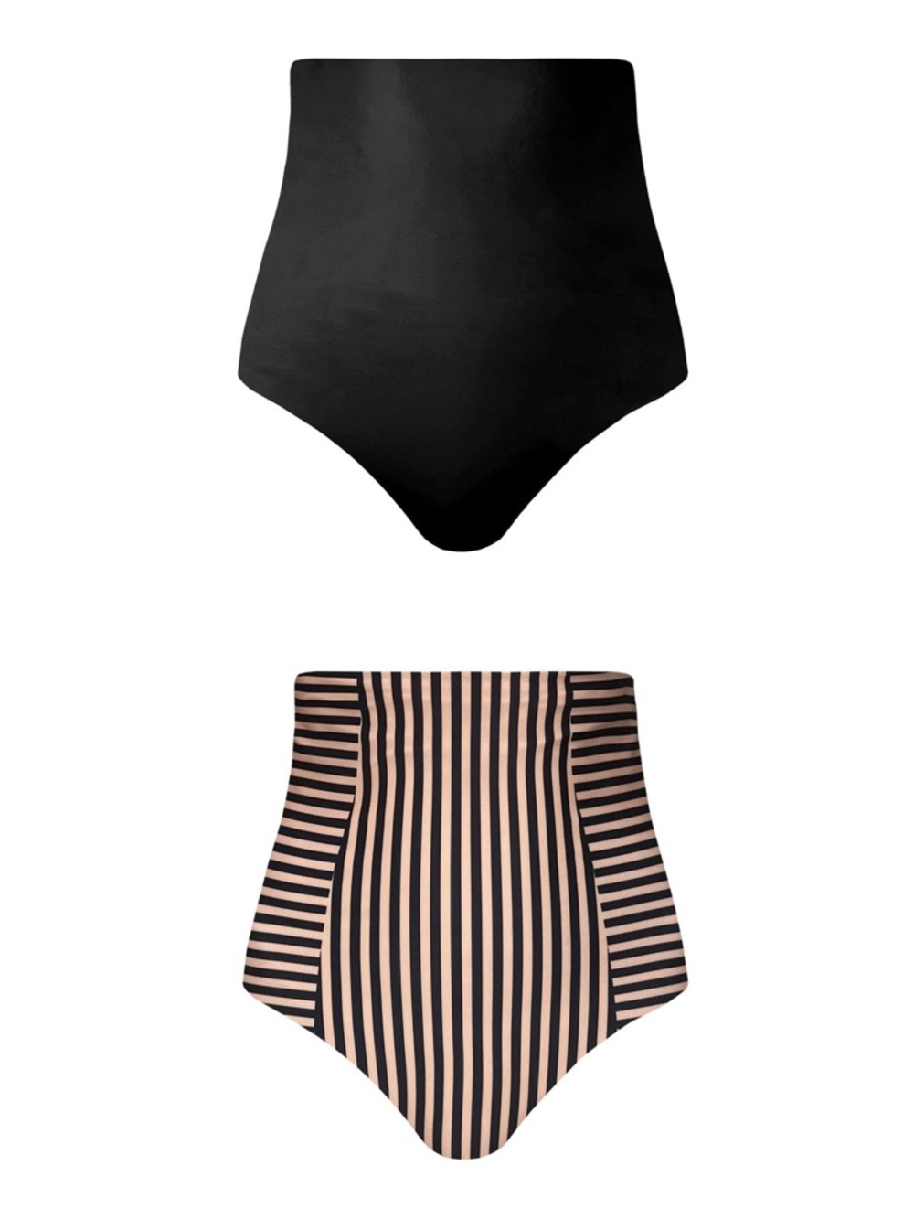 Baiia New NWT Black High Rise Valencia Reversible Bikini Bathing Suit Bottoms 24